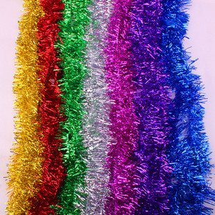 批发圣诞节装饰布置 节日庆典用品 装饰毛条 彩条 彩带 普通单色