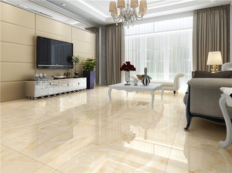 佛山瓷砖全抛釉地砖800x800客厅防滑地板砖 玻化砖抛光砖白彩青玉