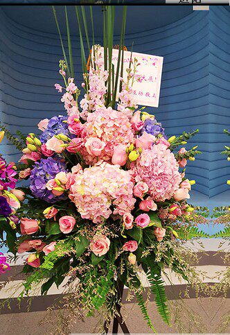 福州鲜花开业花篮开张乔迁生日庆典罗马柱双层玫瑰桶篮同城速递店