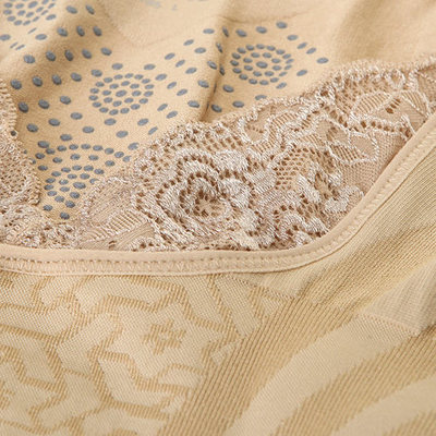 爱美莱女夏季薄款美体塑身内衣无缝瘦身收腹蕾丝花边纤体束身背心