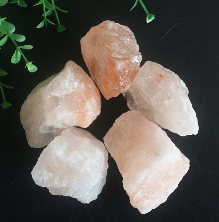 喜马拉雅水晶盐灯s级牛羊盐块天然玫瑰盐diy盐灯水晶盐5-9cm 500g_爱