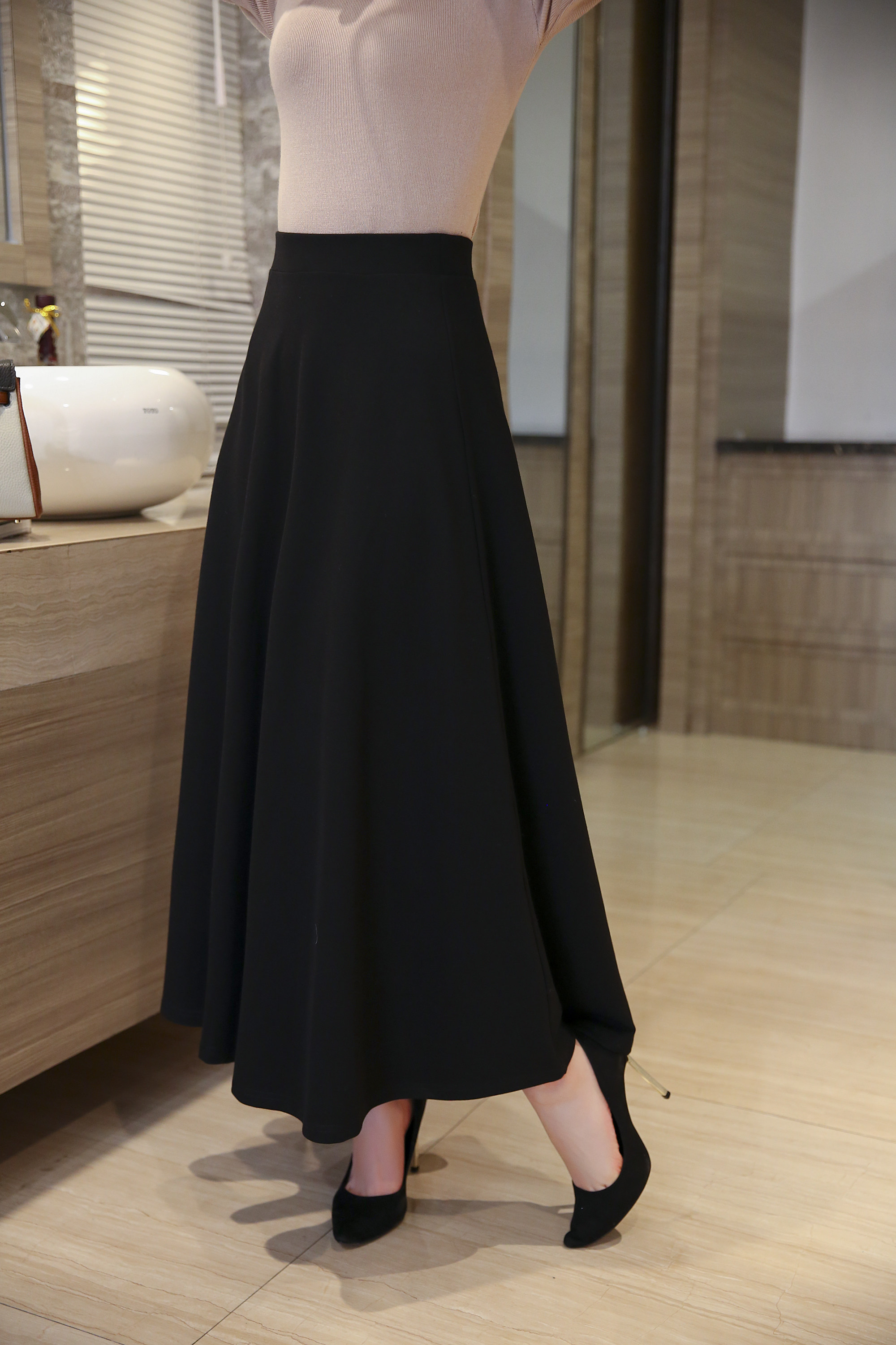 【天天特价】裙子女夏a字裙高腰半身裙春秋冬大摆裙半身长裙a型