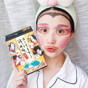 日本pure smile江户时代保湿补水脸谱造型面膜单片