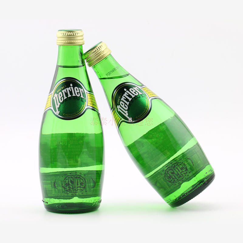 法国进口perrier巴黎水含汽矿泉水原味330ml*12瓶气泡苏打水饮料