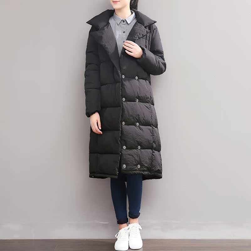 森绘出品 大码加厚外套女装棉服棉袄保暖宽松中长款棉衣冬装