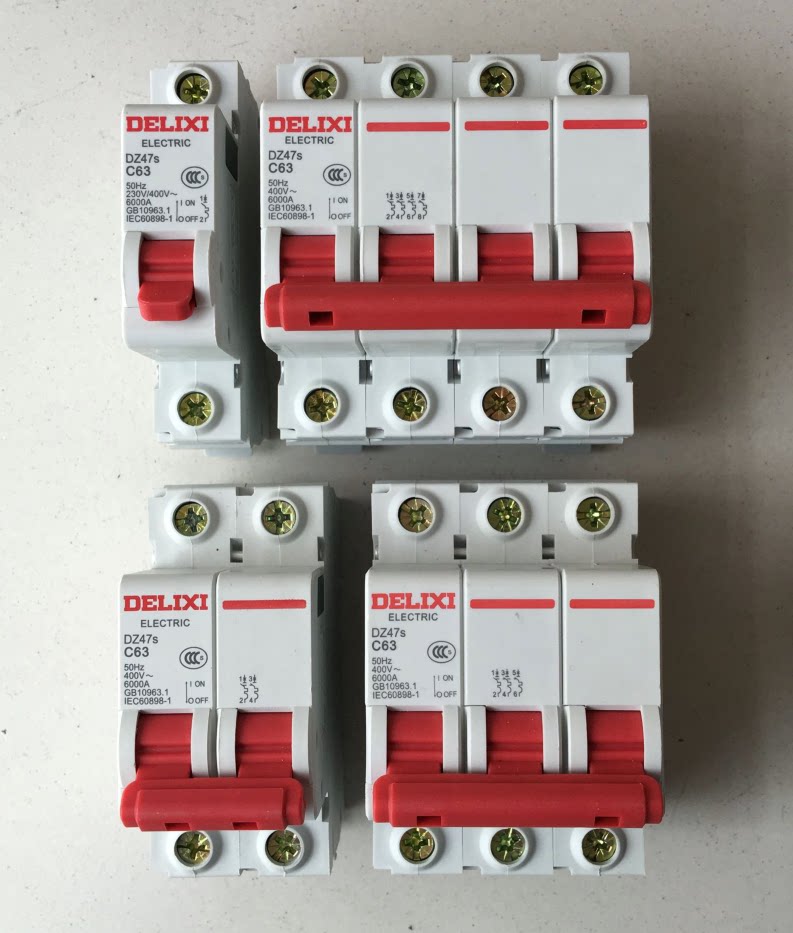 德力西断路器空开dz47-125 d型 3p大功率80a 100a 125a空气开关