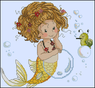 绘图纸 美人鱼 重绘图纸 十字绣图 有线量 pm4源文件 皇冠信誉