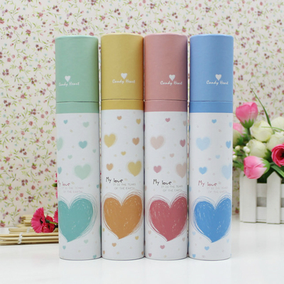 文具批发一恋之间创意圆形笔筒笔盒文具盒 学生用铅笔盒4款色纸盒