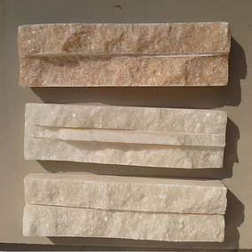 欧式田园现代背景凹凸白砖水晶文化石客厅电视背景别墅外墙砖石材