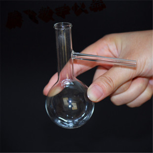 化学实验 加厚高硼硅厚料 具支烧瓶反应瓶 玻璃蒸馏烧瓶50ml 化学实验