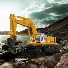 凯迪威破碎车钻打机履带车合金工程车模型1:87儿童玩具钻打破碎机