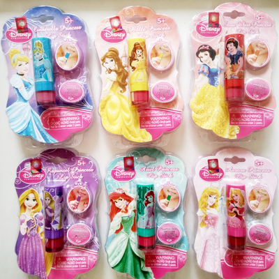 正品迪士尼儿童专用淡彩唇膏 宝宝化妆品彩妆女孩童保湿口红唇膏