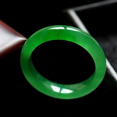 a货翡翠手镯 冰种全阳绿色玉镯子 纯天然缅甸玉石玉手镯女款证书