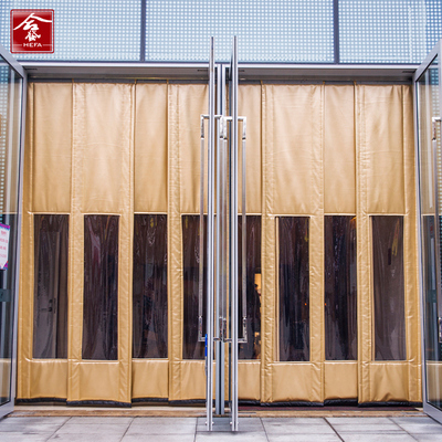 布艺加厚门帘子冬季保暖保温防水帆布磁性挡风空调棉门帘隔音家用