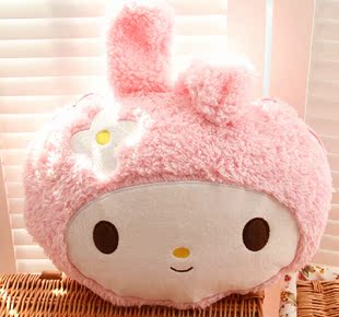 全棉 包邮卡通 靠垫被/抱枕两用女生礼物 粉色兔子优质纯棉全棉空调被