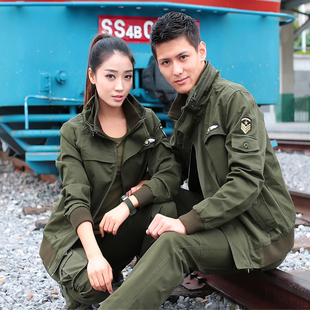 户外特种兵军迷登山迷彩服男女工装军装作训长裤两件套装女秋装潮