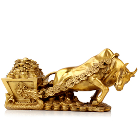 聚缘阁风水铜器旺市牛发财牛摆件招财铜牛旺事业家居十二生肖牛