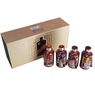 贵州茅台镇年代记忆喜运老酒125ml*4礼盒装52度浓香型白酒