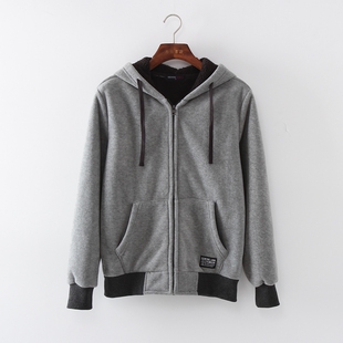 亿桂锦秋冬装卫衣2015情侣卡通猫头鹰加厚开衫特价外套风帽衫加绒