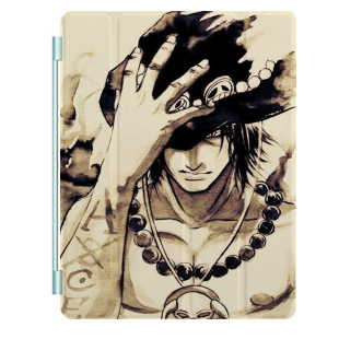 海贼王艾斯苹果ipad 3 2 4 5ipad air/2 mini 动漫皮套保护套定制