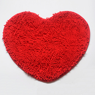 地毯 红地毯 心形珊瑚绒脚垫/门垫/床头垫/跪拜垫 婚房用品 2016新品