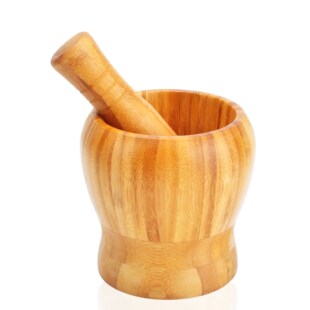 现货包邮实木捣蒜罐 药盅中药研磨器压蒜器蒜泥器 木捣药罐 蒜臼