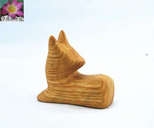 小鹿 华德福玩具 纯手工雕刻天然玩具 巧手师傅 卧小鹿