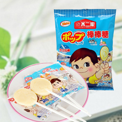 不二家牛奶棒棒糖 幸福 健康快乐 牛奶味 乳酸味 20支 116克