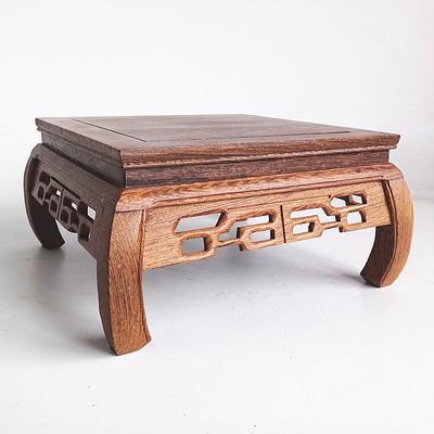 鸡翅木正方长方形木托红木花瓶花盆景玉石佛像底座实木质高脚几架