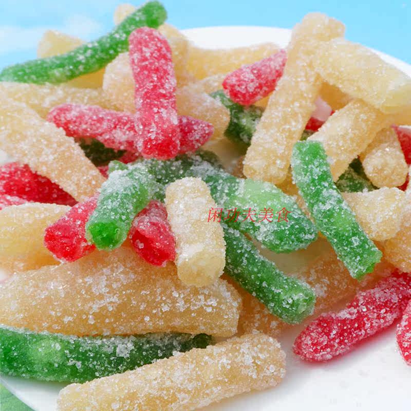 河南特产果子传统糕点果子蜜彩条 喜彩条 彩色果条小吃500克包邮