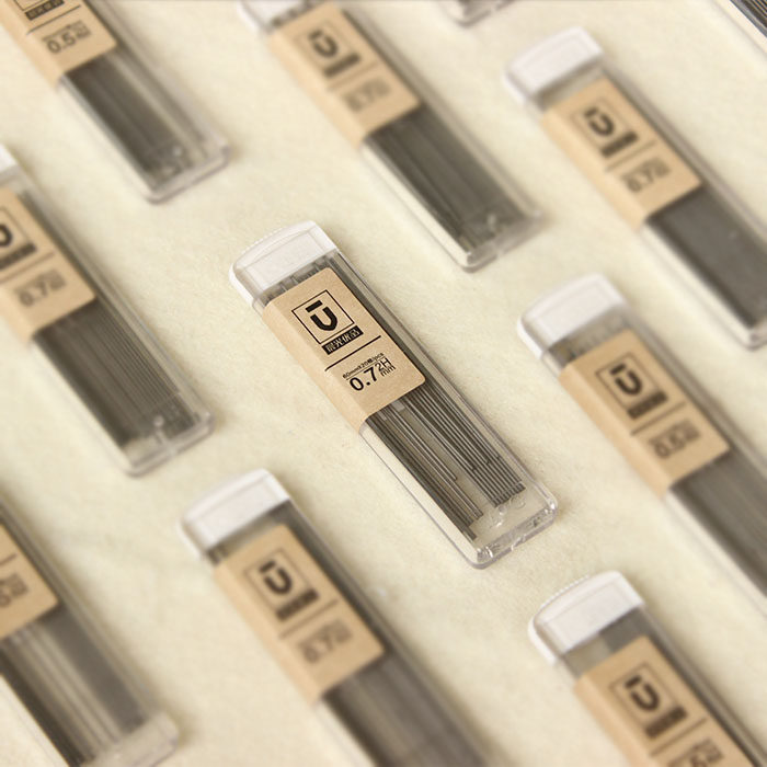 晨光文具优品按动按压自动笔铅笔芯铅芯2h0.5mm/0.7mm 12小盒包邮