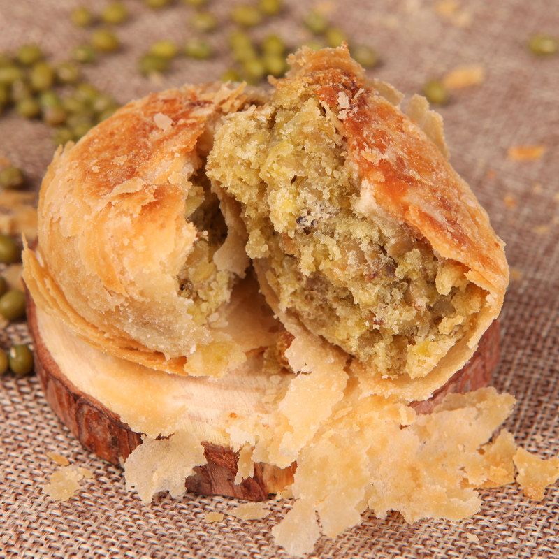 山西特产 鑫炳记 绿豆糕 绿豆饼 太谷饼 零食早餐绿豆点心1200g