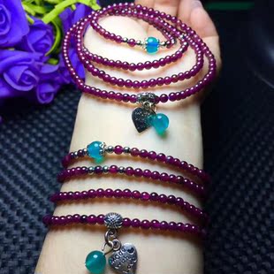 声扬家双十一九块九包邮活动超美的巴西紫牙乌石榴石四圈手串