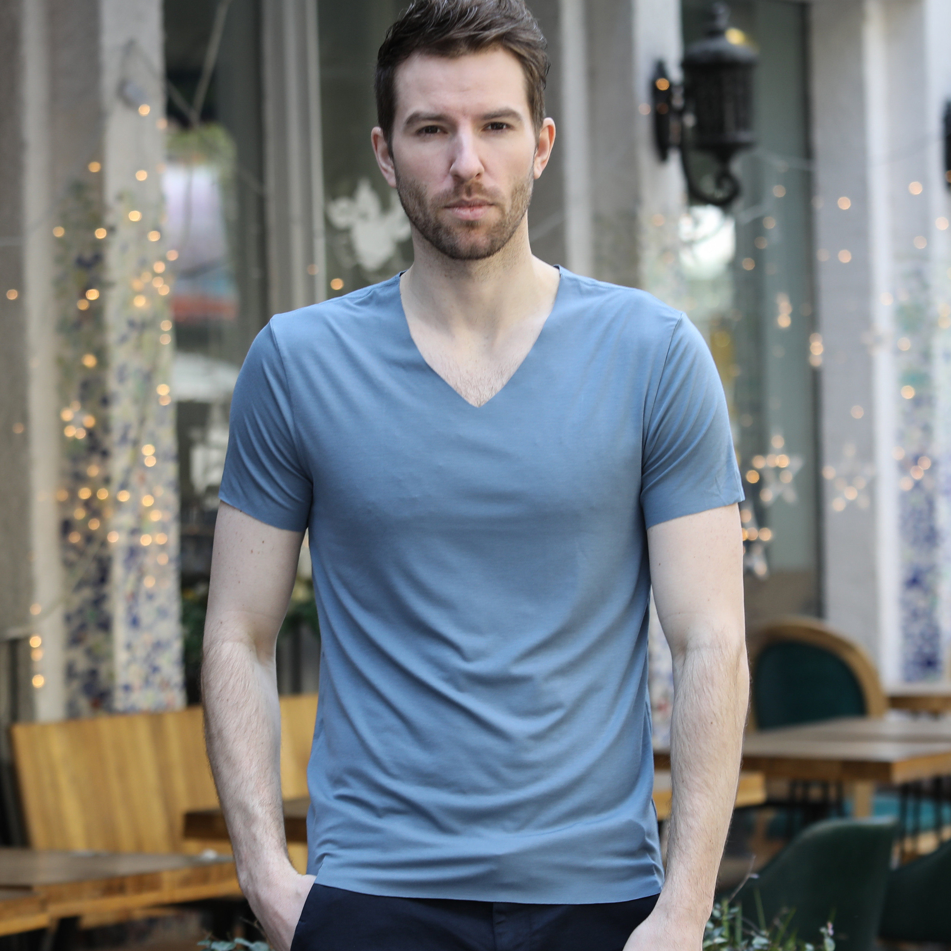 凯撒正品 男 锦纶芦荟无痕 v领 超薄 背心 修身 弹力冰丝 ad09521