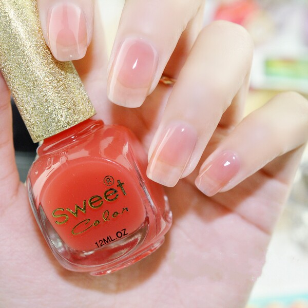 sweet color指甲油环保裸嫩粉色|果冻色粉色红色持久健康西瓜红
