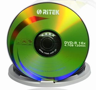 ritek刻录盘空白光盘 铼德专业版档案级16x 铼德dvd r dvd-r a 级