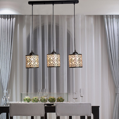 餐厅吊灯三头led现代简约个性创意过道饭厅餐厅灯吧台卧室吊灯具