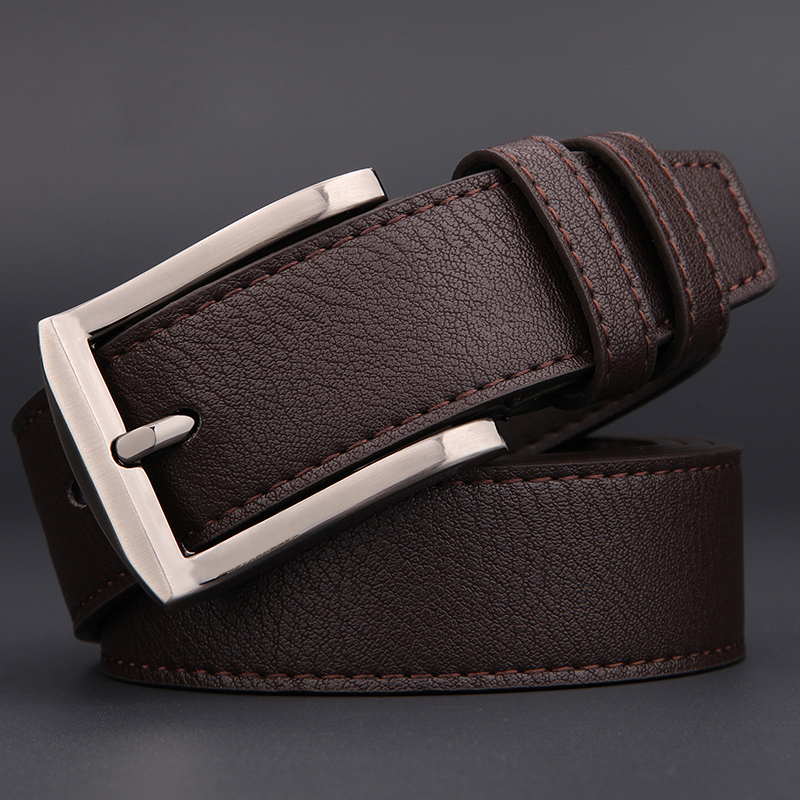 男士学生皮带真皮带男青年韩版针扣牛皮腰带男休闲百搭简约裤腰带
