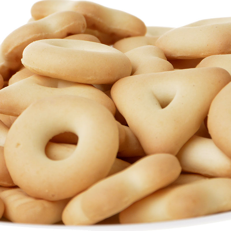 台湾进口零食 河马莉几何饼干牛奶味110g 识字造型饼干 多种形状