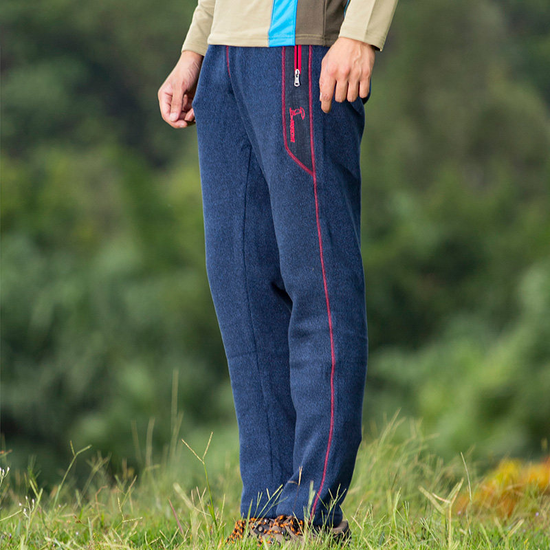 户外抓绒裤摇粒绒运动裤男加厚长裤修身冬季防风保暖秋裤勘探基地