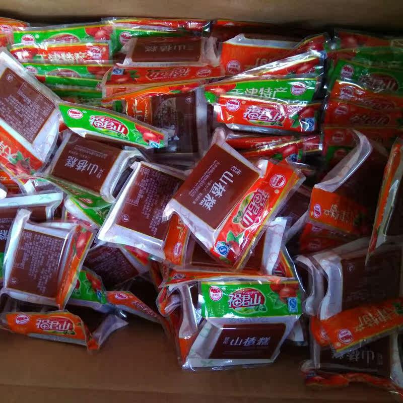 福君山新鲜山楂糕 山楂布丁蜂蜜枸杞桂花袋装酸甜零食 500g包邮