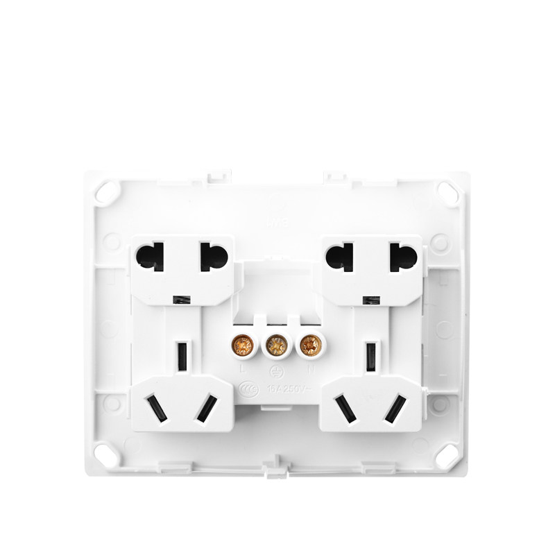 美格林86型10孔明装开关插座面板家用墙壁二三插十孔多孔插座包邮