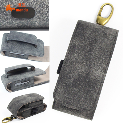 4plus电子烟保护套复古磨砂翻皮烟弹配件皮套防摔