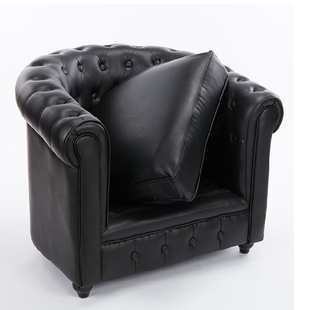 欧式时尚单人pu亮漆皮亚光拉扣沙发皮艺沙发新古典后现代沙发红色