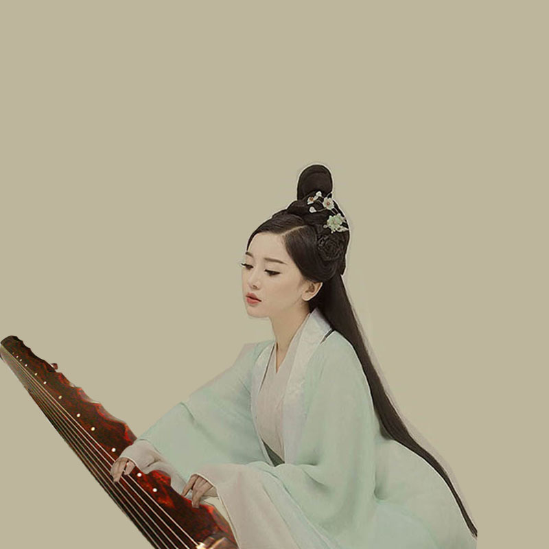 古装服装仙女雪纺襦裙大唐贵妃拖尾广袖演出服清新淡雅古筝汉服女
