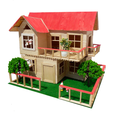 包邮雪糕棒牙签小房diy手工材料儿童手工制作建筑模型立体构成