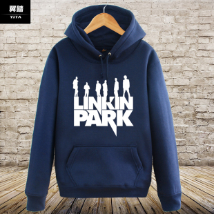 【特價】林肯公園linkinpark秋冬新款搖滾潮牌加厚加絨