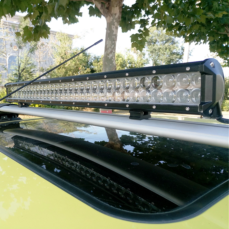 汽车led长条射灯超亮 改装前杠射灯车顶射灯越野车suv长条灯射灯