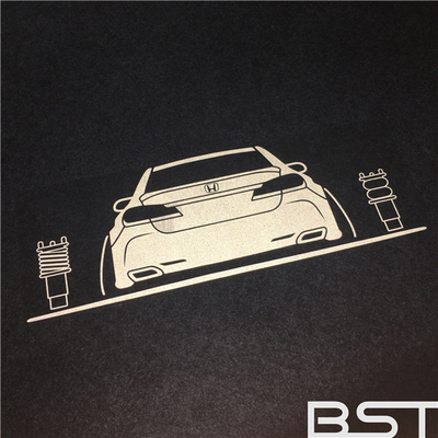 改装低趴本田accord9代雅阁hellaflush后窗风挡反光个性汽车贴纸