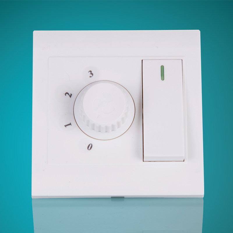 吊扇灯专用壁控墙壁开关 独立开关白色按钮式三档调速布2火线